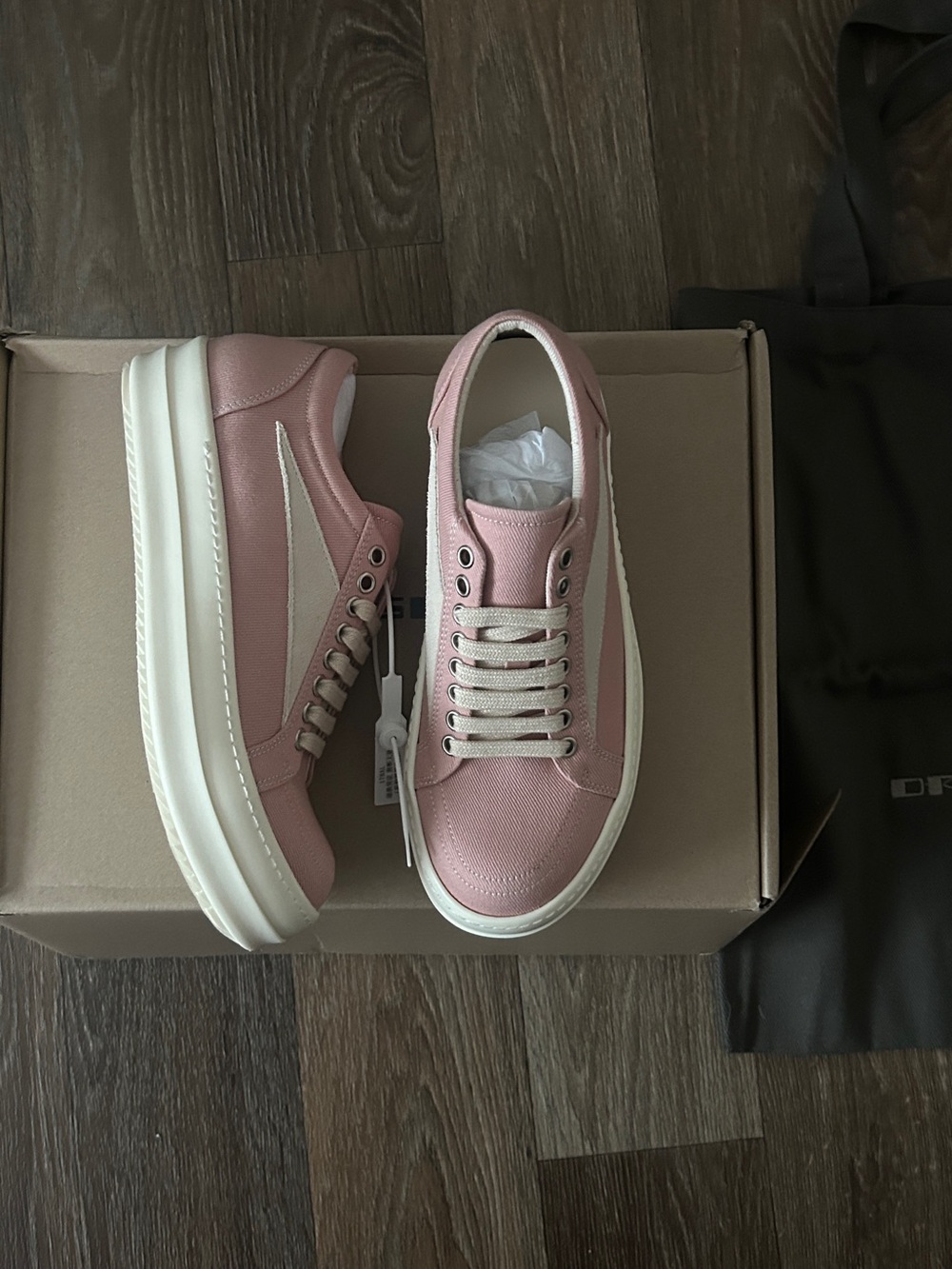 rick owen pink vans female size 6 39 eur or 5.5 - Picture 1 of 8